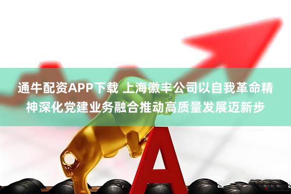 通牛配资APP下载 上海徽丰公司以自我革命精神深化党建业务融合推动高质量发展迈新步